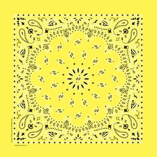 NT4403 Bandana Paisley Yellow Daniel Smart Manufacturing