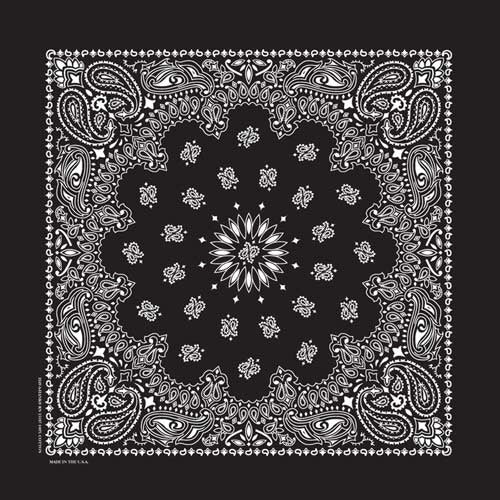 NT4407 Bandana Paisley Black Daniel Smart Manufacturing