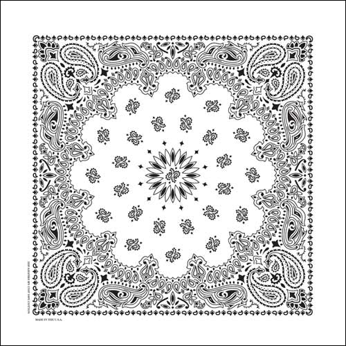 NT4409 Bandana Paisley White Daniel Smart Manufacturing