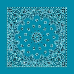 NT4412 Bandana Paisley Turquoise Daniel Smart Manufacturing