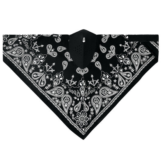 WNEO101 NEODANNA Mask- Cotton/Neoprene- Black Paisley Daniel Smart Manufacturing