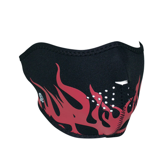 WNFM229RH ZAN® Half Mask- Neoprene- Red Flames Daniel Smart Manufacturing