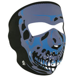 WNFM024 ZAN® Full Mask- Neoprene- Blue Chrome Skull Daniel Smart Manufacturing