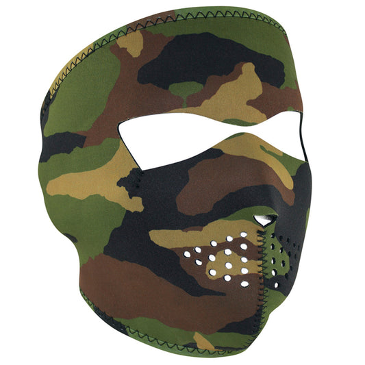 WNFM118 ZAN® Full Mask- Neoprene- Woodland Camo Daniel Smart Manufacturing