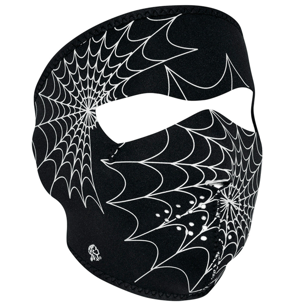 WNFM057G ZAN® Full Mask- Neoprene- Spider Web, Glow in the Dark Daniel Smart Manufacturing