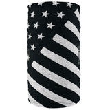 TF091 Motley Tube® Fleece Lined Polyester, Black and White Flag Daniel Smart Manufacturing