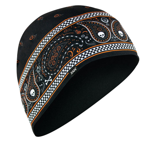 WHLL197 Helmet Liner/Beanie SportFlex(tm) Series, Black & Orange Classic Daniel Smart Manufacturing