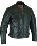 DS754 Men's Modern Crossover Scooter Jacket - Gun Metal Brown Daniel Smart Manufacturing