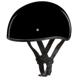 D1-ANS D.O.T. DAYTONA SKULL CAP W/O VISOR - HI-GLOSS BLACK Daniel Smart Manufacturing