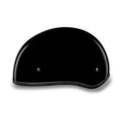 D1-ANS D.O.T. DAYTONA SKULL CAP W/O VISOR - HI-GLOSS BLACK Daniel Smart Manufacturing