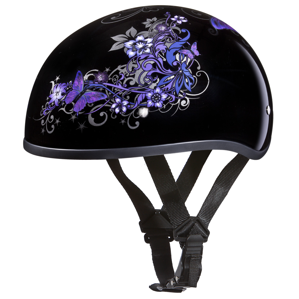 D6-B D.O.T. DAYTONA SKULL CAP - W/ BUTTERFLY Daniel Smart Manufacturing