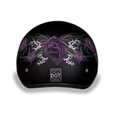 D6-PR D.O.T. DAYTONA SKULL CAP - W/ PURPLE ROSE Daniel Smart Manufacturing