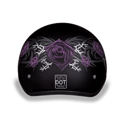 D6-PR D.O.T. DAYTONA SKULL CAP - W/ PURPLE ROSE - Daniel Smart Manufacturing