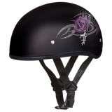 D6-PR D.O.T. DAYTONA SKULL CAP - W/ PURPLE ROSE Daniel Smart Manufacturing