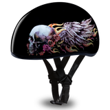 D6-SKW D.O.T. DAYTONA SKULL CAP - W/ SKULL WINGS Daniel Smart Manufacturing