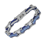 VJ1110 Two Tone Silver/Candy Blue W/Blue Crystal Centers Daniel Smart Manufacturing