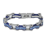 VJ1110 Two Tone Silver/Candy Blue W/Blue Crystal Centers Daniel Smart Manufacturing