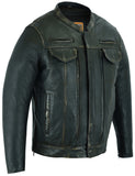 DS790 Men's Modern Utility Style Jacket in Lightweight Drum Dyed Dist Daniel Smart Manufacturing