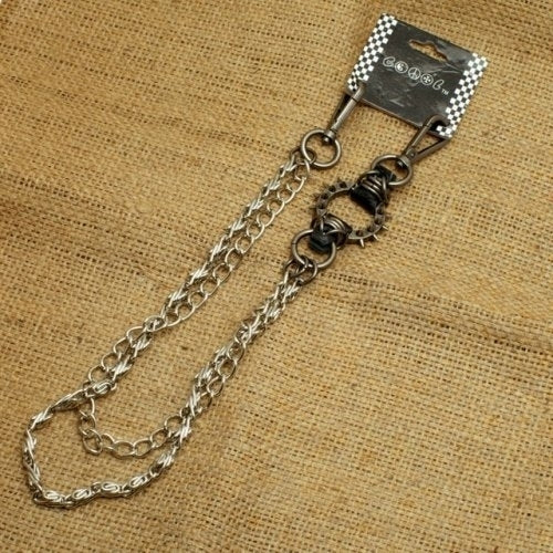 WA-WC7702W Spike ring Wallet Chain with chrome double chain, Daniel Smart Manufacturing