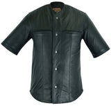 DS775 Leather Baseball Motorcycle Shirt Daniel Smart Manufacturing