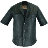 DS775 Leather Baseball Motorcycle Shirt Daniel Smart Manufacturing