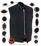 DS909 Men's Modern Utility Style Canvas Vest Daniel Smart Manufacturing