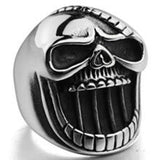 R101 Stainless Steel Big Face Skull Biker Ring Daniel Smart Manufacturing