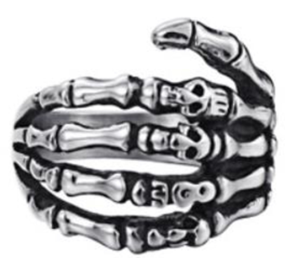 R104 Stainless Steel Skull Fingers Biker Ring Daniel Smart Manufacturing