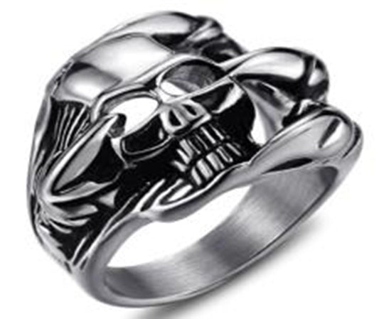 R105 Stainless Steel Skull Vador Biker Ring Daniel Smart Manufacturing