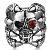 R112 Stainless Steel Claw Face Skull Biker Ring Daniel Smart Manufacturing