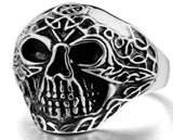 R131 Stainless Steel Forward Face Skull Biker Ring Daniel Smart Manufacturing