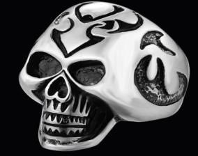 R137 Stainless Steel Big Head Skull Biker Ring Daniel Smart Manufacturing