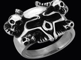 R142 Stainless Steel Serpent Skull Biker Ring Daniel Smart Manufacturing