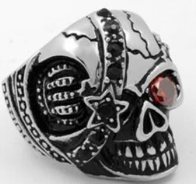 R163 Stainless Steel Pirate Rider Biker Ring Daniel Smart Manufacturing