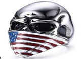 R165 Stainless Steel Flag Face Biker Ring Daniel Smart Manufacturing