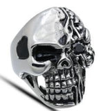 R176 Stainless Steel Half Face Biker Ring Daniel Smart Manufacturing