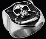 R179 Stainless Steel Brave Face Biker Ring Daniel Smart Manufacturing