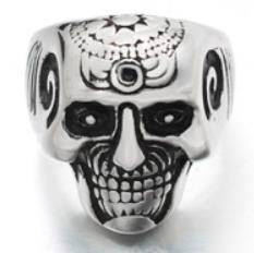 R194 Stainless Steel Brain Saw Biker Ring Daniel Smart Manufacturing