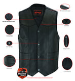 DS110 Traditional Single Back Panel Concealed Carry Vest Daniel Smart Manufacturing