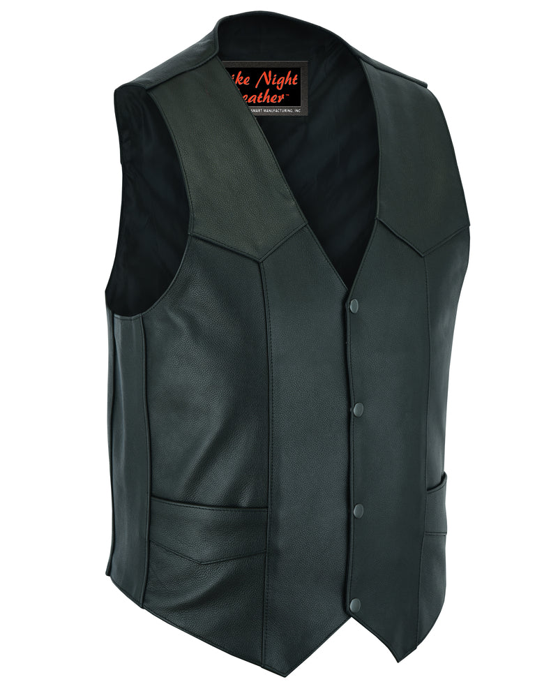 DS104 Men's Plain Side Economy Vest Daniel Smart Manufacturing