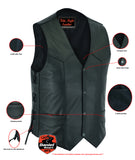 DS106 Men's Side Lace Economy Vest Daniel Smart Manufacturing