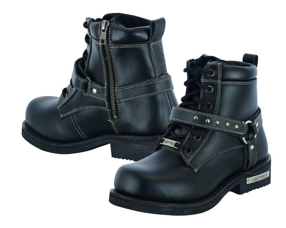 DS9766 Women's Boots with Side Zipper and Single Strap Daniel Smart Manufacturing