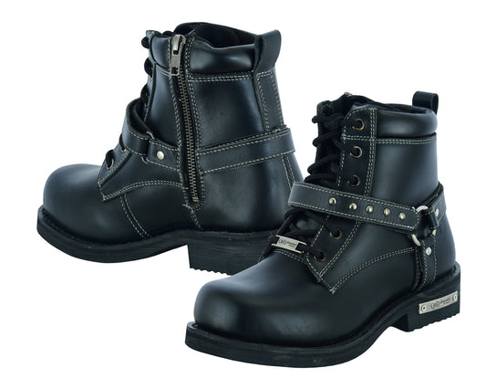 DS9766 Women's Boots with Side Zipper and Single Strap Daniel Smart Manufacturing