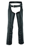 DS447TALL Tall Classic Leather Chaps with Jeans Pockets Daniel Smart Manufacturing