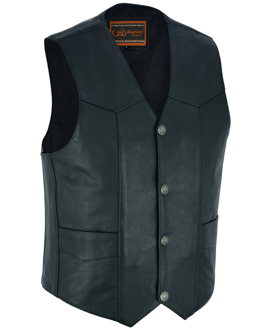 DS116 Advance Men's Buffalo Nickel Head Snap Vest Daniel Smart Manufacturing