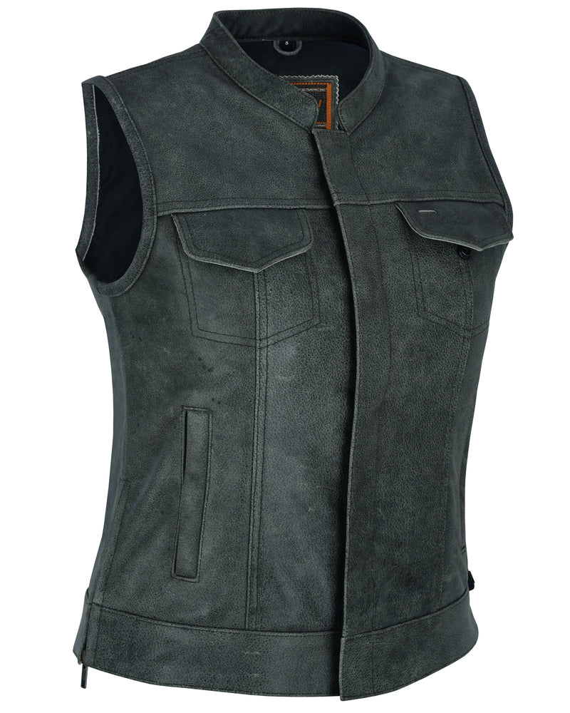 DS229 Women's Premium Single Back Panel Concealment Vest - GRAY Daniel Smart Manufacturing