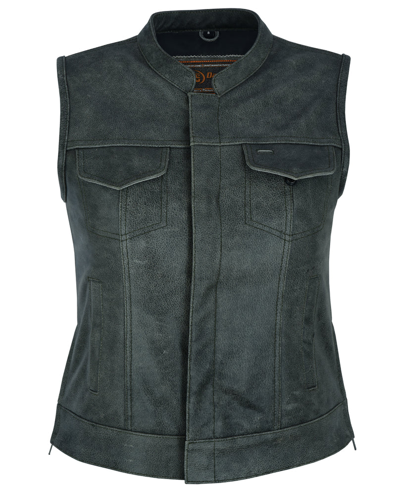 DS229 Women's Premium Single Back Panel Concealment Vest - GRAY Daniel Smart Manufacturing