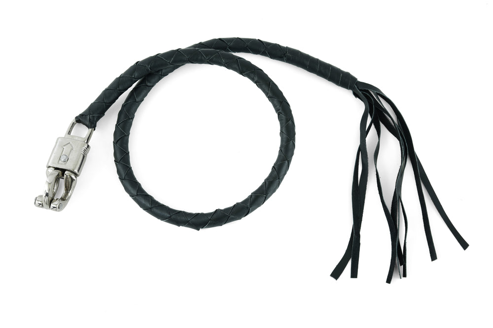 GBW201 Leather Biker Whip - Black Daniel Smart Manufacturing