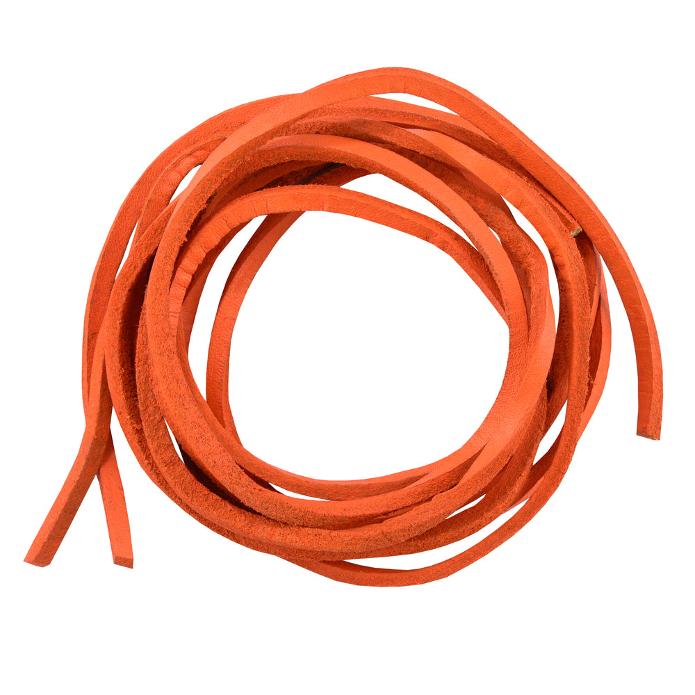 SLORANGE 6' Feet Leather Laces - Orange Daniel Smart Manufacturing