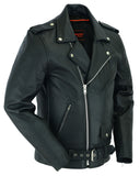 DS712TALL Men's Classic Plain Side Police Style M/C Jacket - TALL Daniel Smart Manufacturing